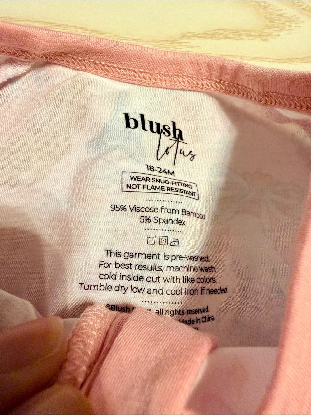 Blush Lotus Pink Disney Castle Bamboo Zippy with Coral Trim Size 18-24 months